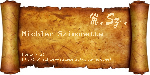 Michler Szimonetta névjegykártya